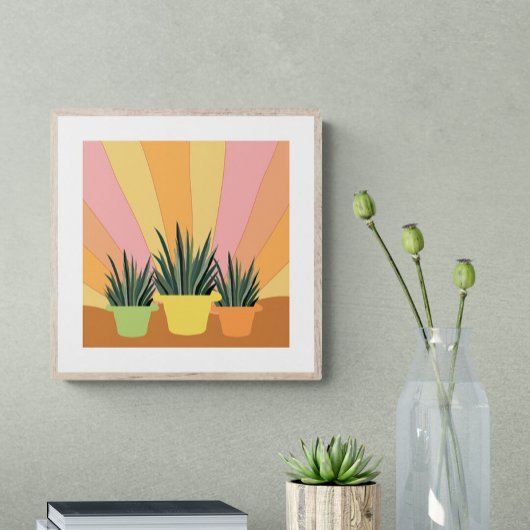 De drie agaves Poster en digitale download