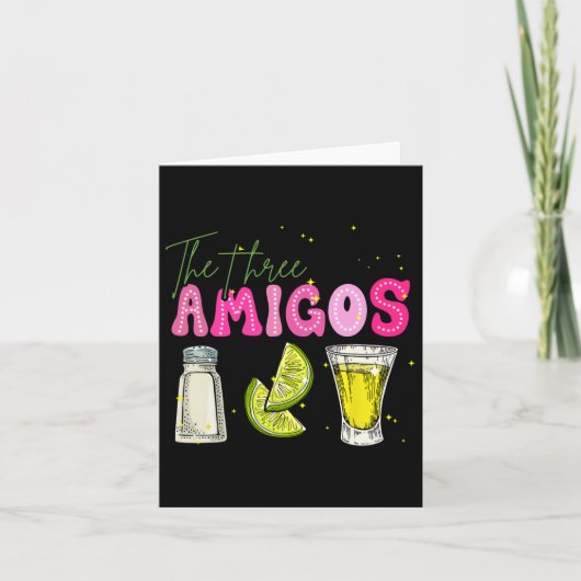 De drie Amicos Cinco de Mayo Tequila Drink vrouwen Kaart (Voorkant)