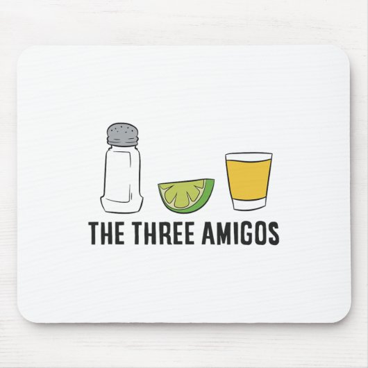 De drie Amigos Cinco de Mayo Tequila Salt en Li Muismat (Voorkant)