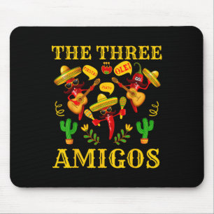 De drie amigo's - grappige chili Cinco de Mayo Muismat