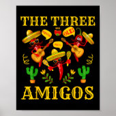 De drie amigo's - grappige chili Cinco de Mayo Poster (Voorkant)