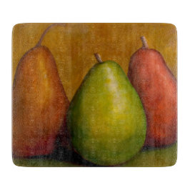 "De Drie Amigos" Levendige Peren Trio Snijplank