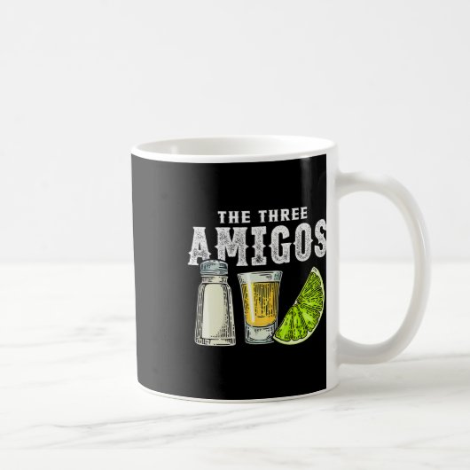 De drie Amigos Limoen zout Tequila Grappig Cinco d Koffiemok (Rechts)