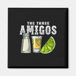 De drie Amigos Limoen zout Tequila Grappig Cinco d Magneet