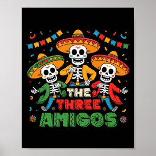 De drie amigos mexicaanse cinco de mayo premium poster