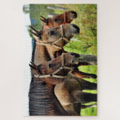 De drie Amigos Staring Paard Vrienden Legpuzzel (Verticaal)