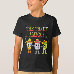 De drie Amigos T Shirt Tequila zout Limoen Cinco D