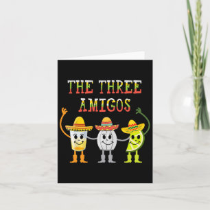 De drie Amigos T Shirt Tequila zout Limoen Cinco D Kaart