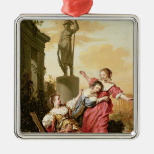 De drie aughters van Cecrops Metalen Ornament