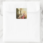 De drie aughters van Cecrops Vierkante Sticker (Tas)