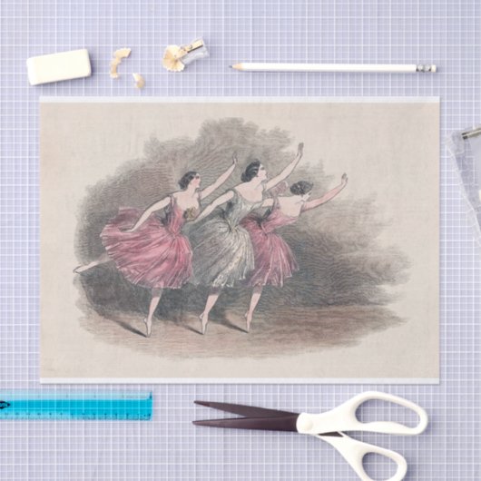 De drie Ballerinas Tissuepapier (Craft)