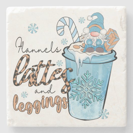 De drie belangrijkste dingen in de winter stenen onderzetter (Voorkant)