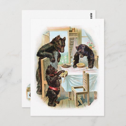 De drie Beren Briefkaart (Voorkant / Achterkant)