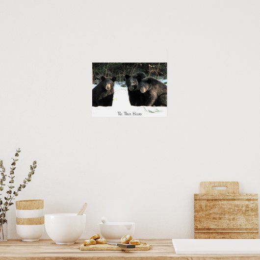 De drie Beren, de drie Beren Poster (Keuken)