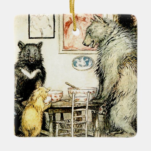 “De drie beren” door Arthur Rackham Keramisch Ornament (Voorkant)