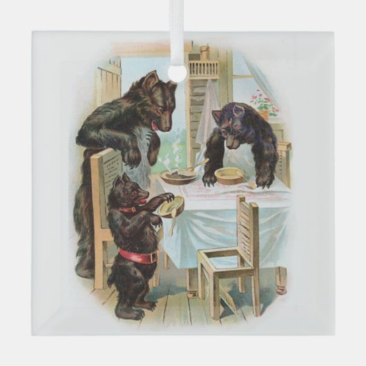 De drie beren glas ornament (Voorkant)