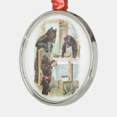 De drie Beren Metalen Ornament (Links)