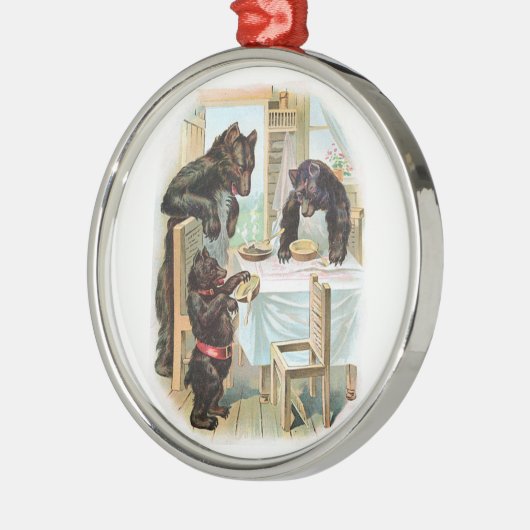 De drie Beren Metalen Ornament (Links)