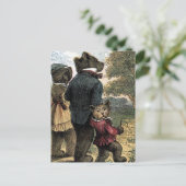 De drie Beren nemen een ronddraaiende  illustratie Briefkaart (Staand voorkant)