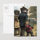 De drie Beren nemen een ronddraaiende  illustratie Briefkaart (Voorkant / Achterkant)