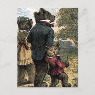 De drie Beren nemen een ronddraaiende illustratie Briefkaart