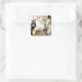 De drie Beren van Arthur Rackham Vierkante Sticker (Tas)