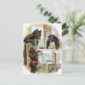 "De drie Beren" Vintage Briefkaart (Staand voorkant)