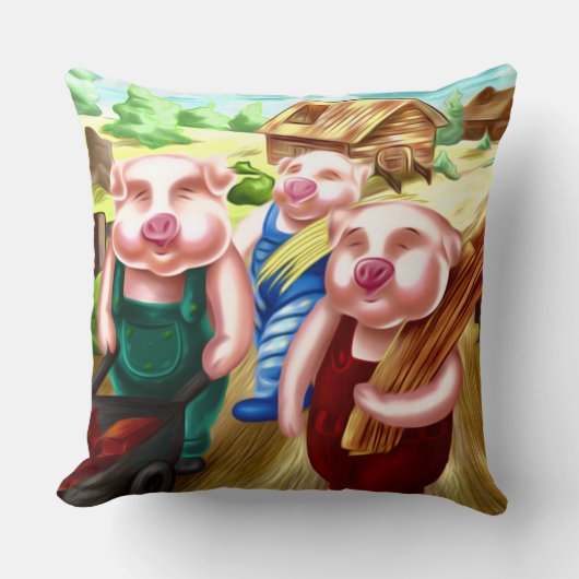 De Drie Biggetjes Kussen (Voorkant)