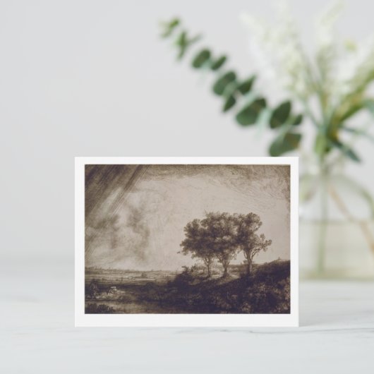 De drie bomen briefkaart (Staand voorkant)