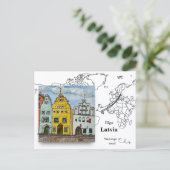 De Drie Broers, Riga Letland Briefkaart (Staand voorkant)
