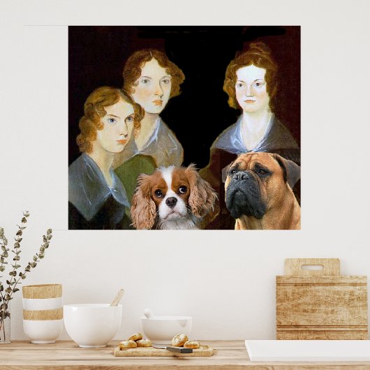 De drie Bronte meisjes en Keeper en Flossy Poster (Keuken)