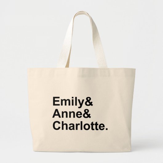 De drie Bronte zussen | Emily Charlotte Anne Grote Tote Bag (Voorkant)