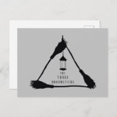 DE DRIE BROOMSTICKS™ Logo Uitnodiging Briefkaart (Voorkant / Achterkant)