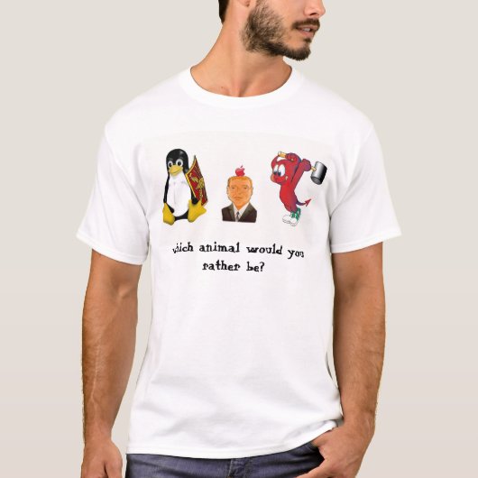 de drie dieren t-shirt (Voorkant)