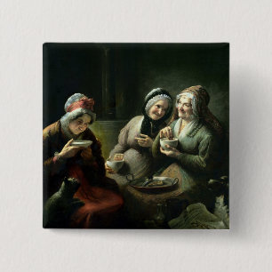 De drie doelstellingen vierkante button 5,1 cm