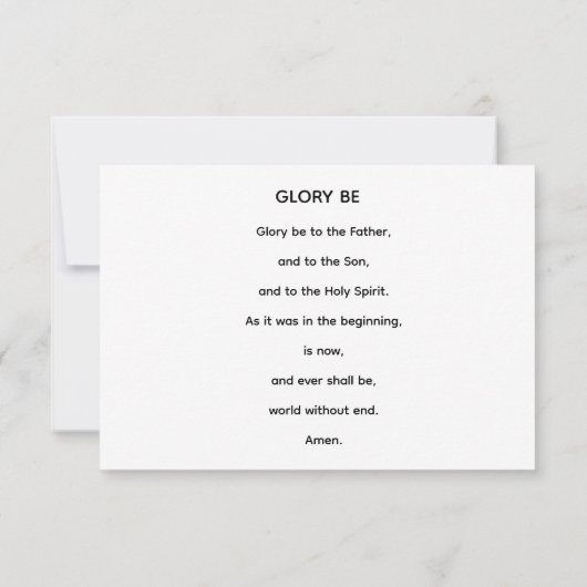De Drie-eenheid in de Kaart van het gloriegebed (Achterkant)
