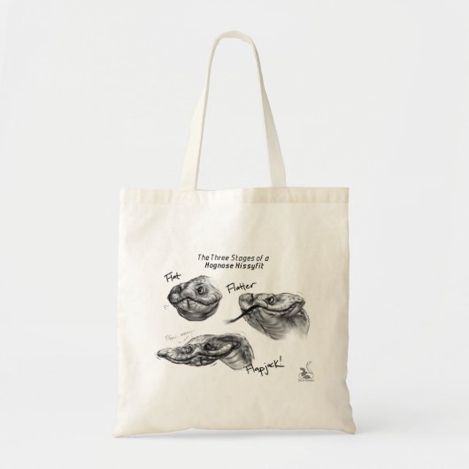 "De drie fasen van een Hognose Hissyfit" Tote Bag (Voorkant)