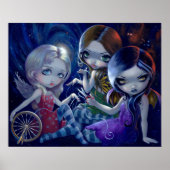 De drie Fates ART PRINT gothic fairy godin (Voorkant)