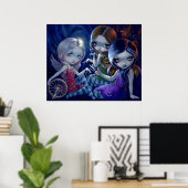 De drie Fates ART PRINT gothic fairy godin (Thuiskantoor)