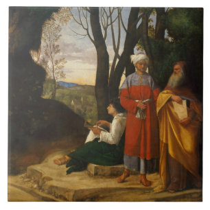 De drie filosofen (Mannen Wise) (door Giorgione) Tegeltje