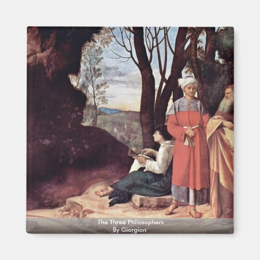 De drie filosofen van Giorgione Magneet (Voorkant)
