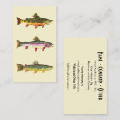 De drie forel visitekaartje (Voorkant / Achterkant)