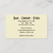 De drie forel visitekaartje (Achterkant)