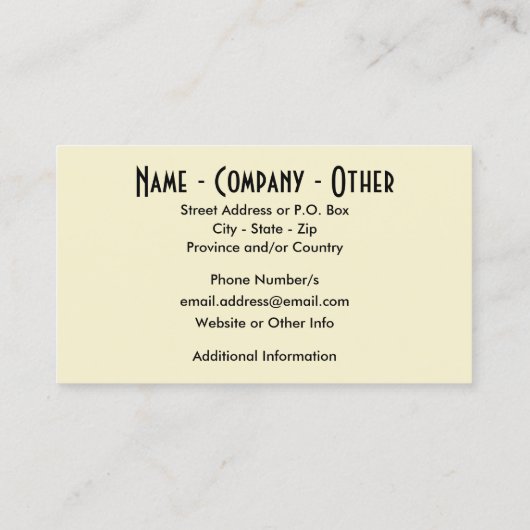 De drie forel visitekaartje (Achterkant)