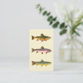 De drie forel visitekaartje (Staand voorkant)