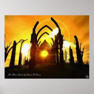 De drie gedistilleerde dranken poster