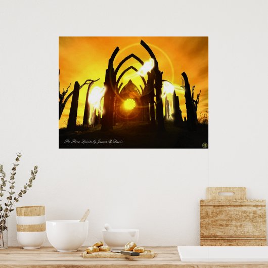 De drie gedistilleerde dranken poster (Keuken)