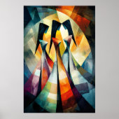 De drie genaden - kubist geïnspireerd door Rubens Poster (Voorkant)