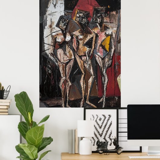 De drie genaden van het expressionisme – Bold Cont Poster (Thuiskantoor)