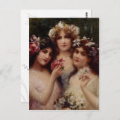 De drie Graces - Émile Vernon Briefkaart (Voorkant / Achterkant)